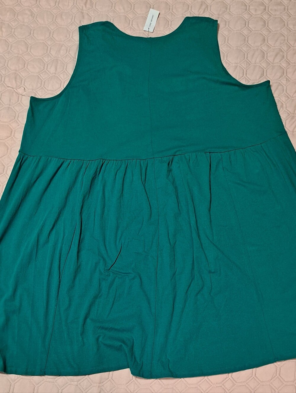 Lane Bryant  Teal V-Neck Sleeveless Eyelet Dress Sz 28 NWT - Picture 5 of 7